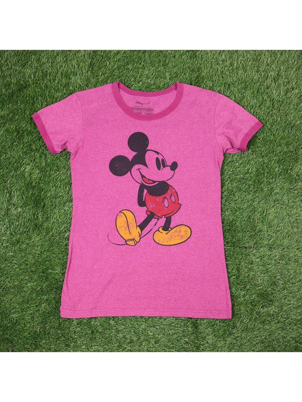 Mickey Mouse Pink Ringer T-Shirt